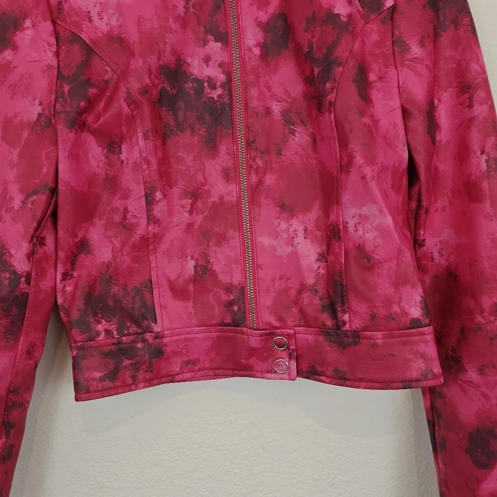 I.AM.GIA $365 womens Reika Jacket Pink Faux Leather Zip Front Size XS Women's - Picture 11 of 16